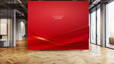 abstract vector luxury red and gold background modern creative concept Wall mural