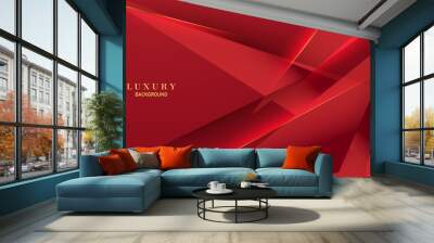 abstract vector luxury red and gold background modern creative concept Wall mural