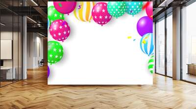 balloons concept design template holiday promotion, background Celebration Vector illustration. Wall mural