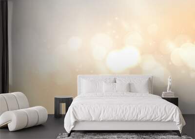 Blurred abstract soft gold background with luxurious glittering light. for various festive decorations golden bokeh abstract background Wall mural