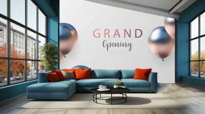 Design your opening card with beautiful business banner vector illustration balloons. Wall mural