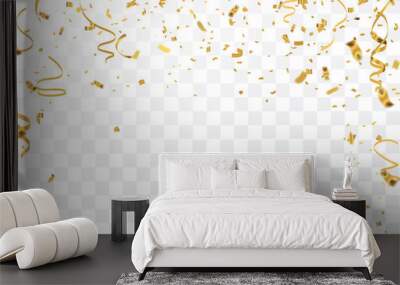 Gold confetti celebration Wall mural