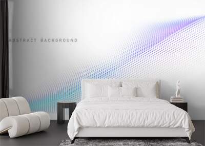 point flow particle wave curve pattern concept of technology modern illustrations Wall mural