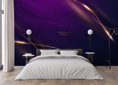 purple abstract background with luxury elements vector illustration Wall mural