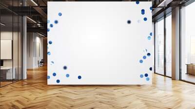 Vector illustration of blue confetti for a fun party background. Wall mural