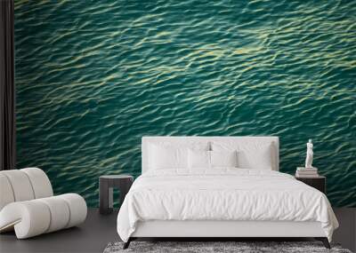 Sea water surface, wave texture. Calm seascape. The background of the blue waters of the sea. Background sea calm water. Wall mural