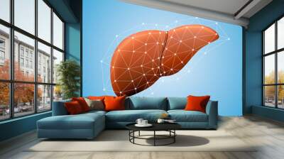 liver sign medical object art. Vector Illustration Wall mural