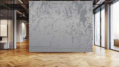 Distressed metal with rivets background vector illustration Wall mural