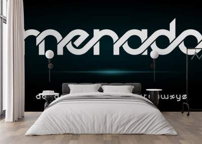 Abstract elegant modern alphabet with urban style template Wall mural