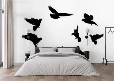 silhouette of a dove Wall mural