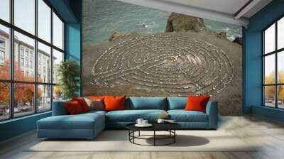 San Francisco land's end labyrinth rock maze Wall mural