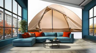 a beige tent on a white background Wall mural