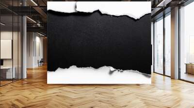 black grunge ripped edge background texture Wall mural