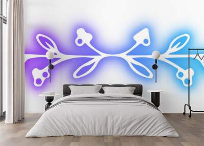 Set of line design neon Wall mural