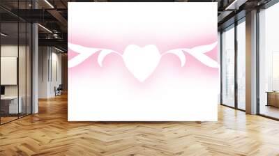 Set of wreath love design neon Wall mural