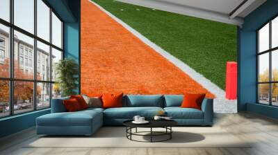 football end zone goal line Wall mural