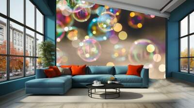 Abstract Bubbles Wall mural