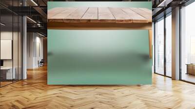 wooden modern table isolated on transparent background Wall mural