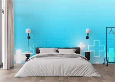 Blue medical design Wall mural