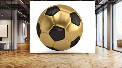 Gold football isolated on white background 3D illustration. Wall mural