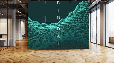 Artificial intelligence background. Technology for big data, visualization, deep learning and quantum computing. Design template for network concept. Digital artificial intelligence backdrop. Wall mural