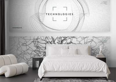 Big data concept. Digital technology abstract Wall mural