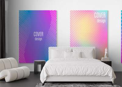 Minimalistic cover template set with gradients Wall mural