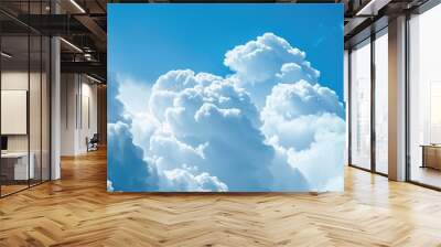 Cloud in blue sky in close up Wall mural