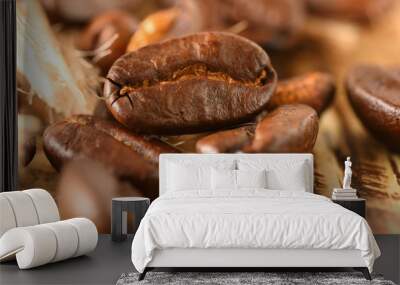 Coffee beans macro admission Wall mural