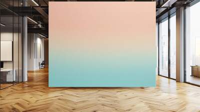 Peach and Teal Gradient Background Wall mural