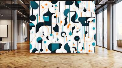 Abstract seamless geometric pattern. Wall mural