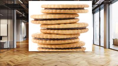 Sandwich biscuits with chocolate filling Wall mural