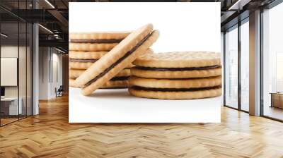 Sandwich biscuits with chocolate filling Wall mural