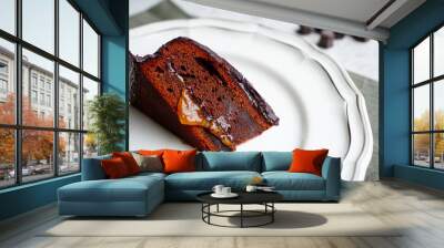 Austrian chocolate cake, Sacher torte Wall mural