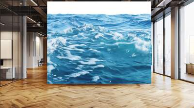 Sea water surface isolated on transparent background cutout. Isolated on transparent background. KI. Wall mural