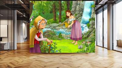 Cartoon fairy tale - illustration for the children Wall mural