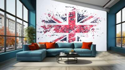 Grunge art United Kingdom flag british country symbol national patriotism england great britain Wall mural