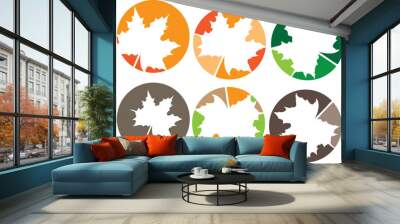 leaf buttons 2 Wall mural