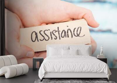 Personal respite and assistance from caring hands Wall mural