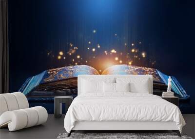 magic book with magic light Wall mural