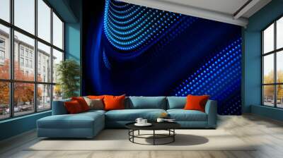 Abstract lines of colors. Art made with light. Wall mural