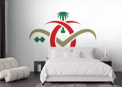 saudi arabian logo Wall mural