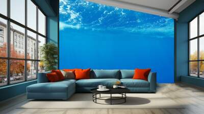 Blue water surface in Bora Bora, French Polynesia Wall mural