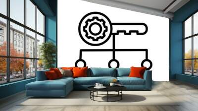 Key Factor icon. major important data point or keyword segment or key factor logo vector. economic business affecting problem or issue symbol. analyze key factor or point sign Wall mural