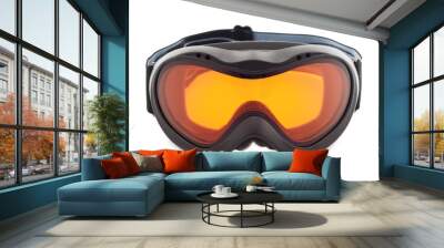 Brand new ski goggles isolated on white background Wall mural