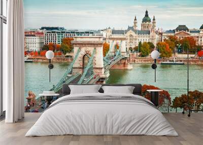 Budapest in autumn Wall mural