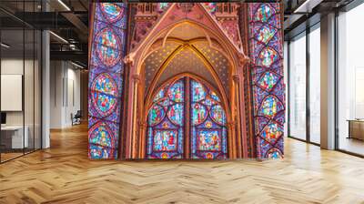 Interior of the famous Saint Chapelle Wall mural