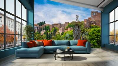 View on the famous Alcazar of Malaga, Spain Wall mural