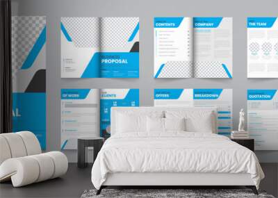 Business Proposal Layout Brochure Template or Business Proposal Design Wall mural