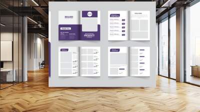 Modern a4 product catalog design template Brochure Layout Wall mural